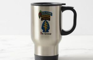 Army 7th Special Forces Group Green Berets SFGA SFG Vets Travel Mug