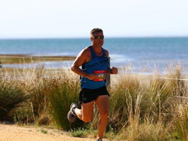 Running along the beach