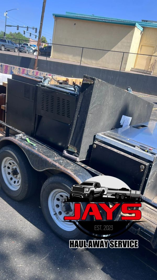 loaded trailer with coolers from a local business 