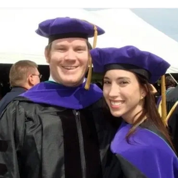 McKenzie and I at law school graduation.