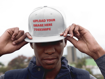 man wear a snap back cap