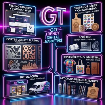 Servicios digitales y personalización de productos Go Trendy.