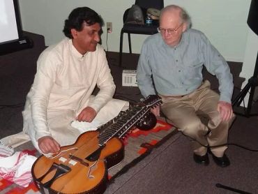 Prof. Fedric Lieberman Deptt.of music, University of California Santa Cruz with Thakur Chakrapani Si