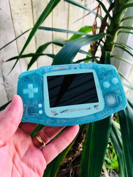 Pokemon Crystal Gameboy Color Shell Gameboy Advance - Pokemon Crystal Look Shell with LED