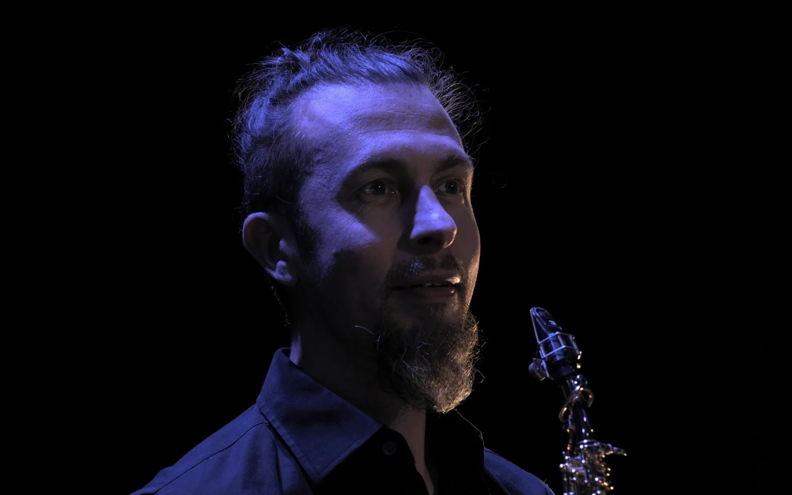 Richard Mercier saxophoniste  
Photo Jeanne Degois