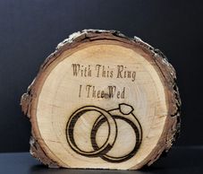 Custom engraved wood table decor

