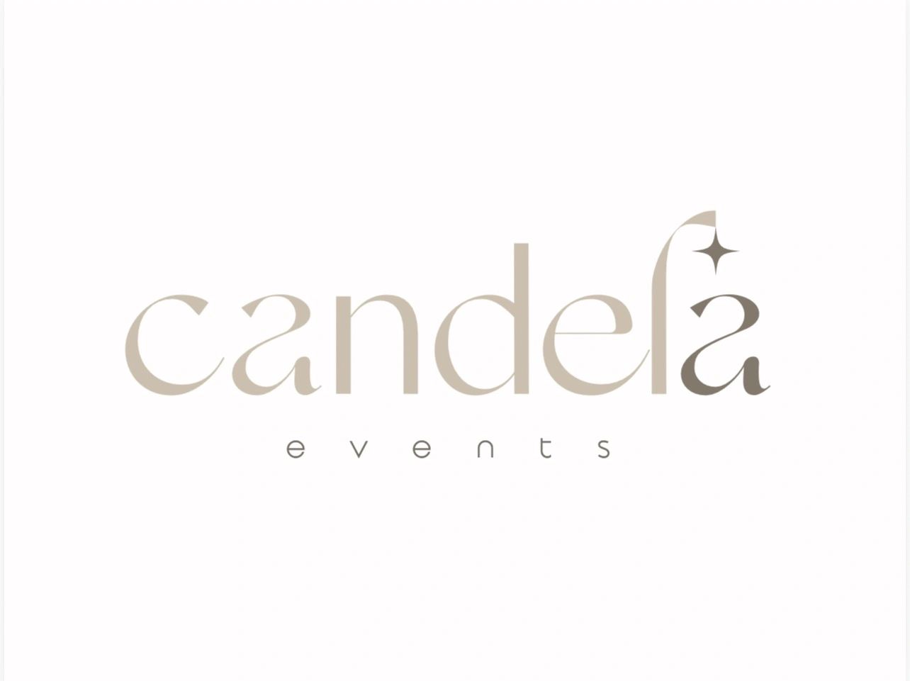 Elegant logo for Candela Events with a star detail.