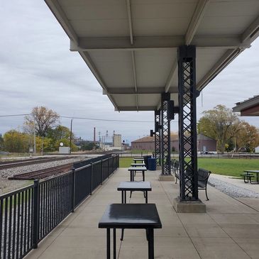 Benches at The Iron Triangle Rail Park 