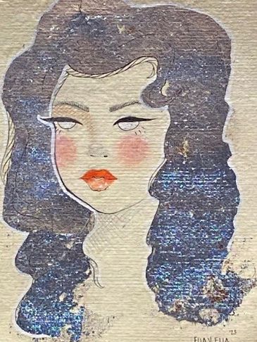 I fell in love with painting, drawing, creating with anything I had at a very young age. I always us