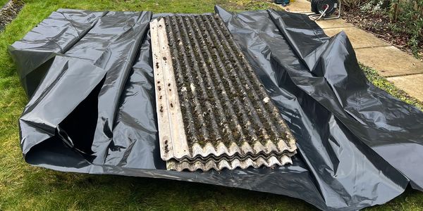 Asbestos Roof Sheets plastic wrapping Dorset