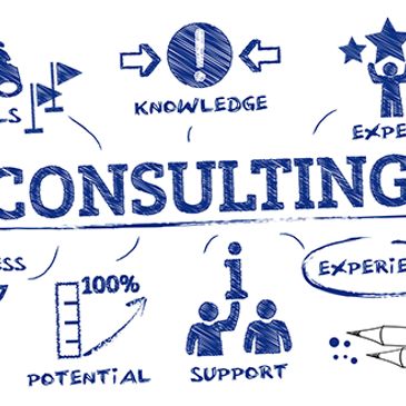 Illustration of consulting with related concepts.