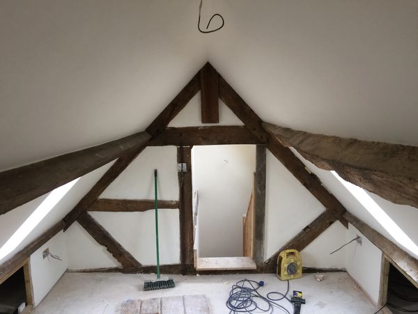 Skimmed and decorated loft conversion 