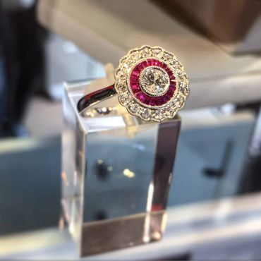 vintage antique handmade pateley ruby diamond workhouse jewellery richards jewellers