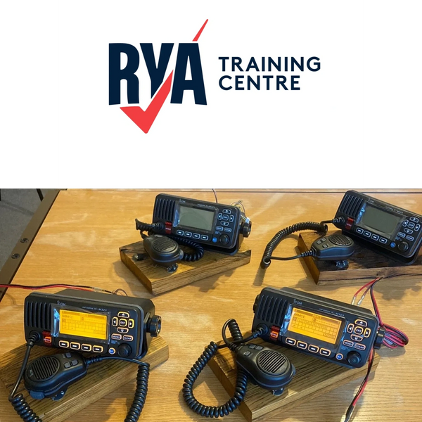 set of 4 training vhf sets on a table