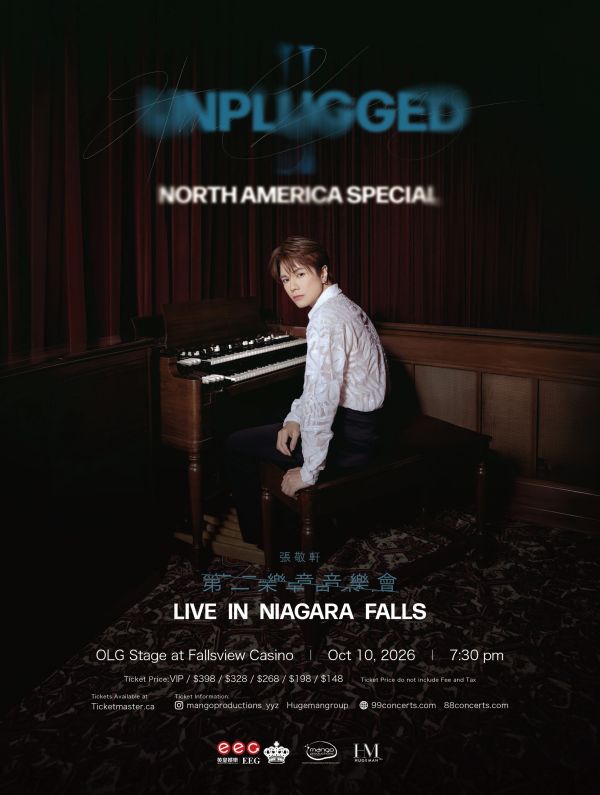 Concert poster featuring a musician at a keyboard.