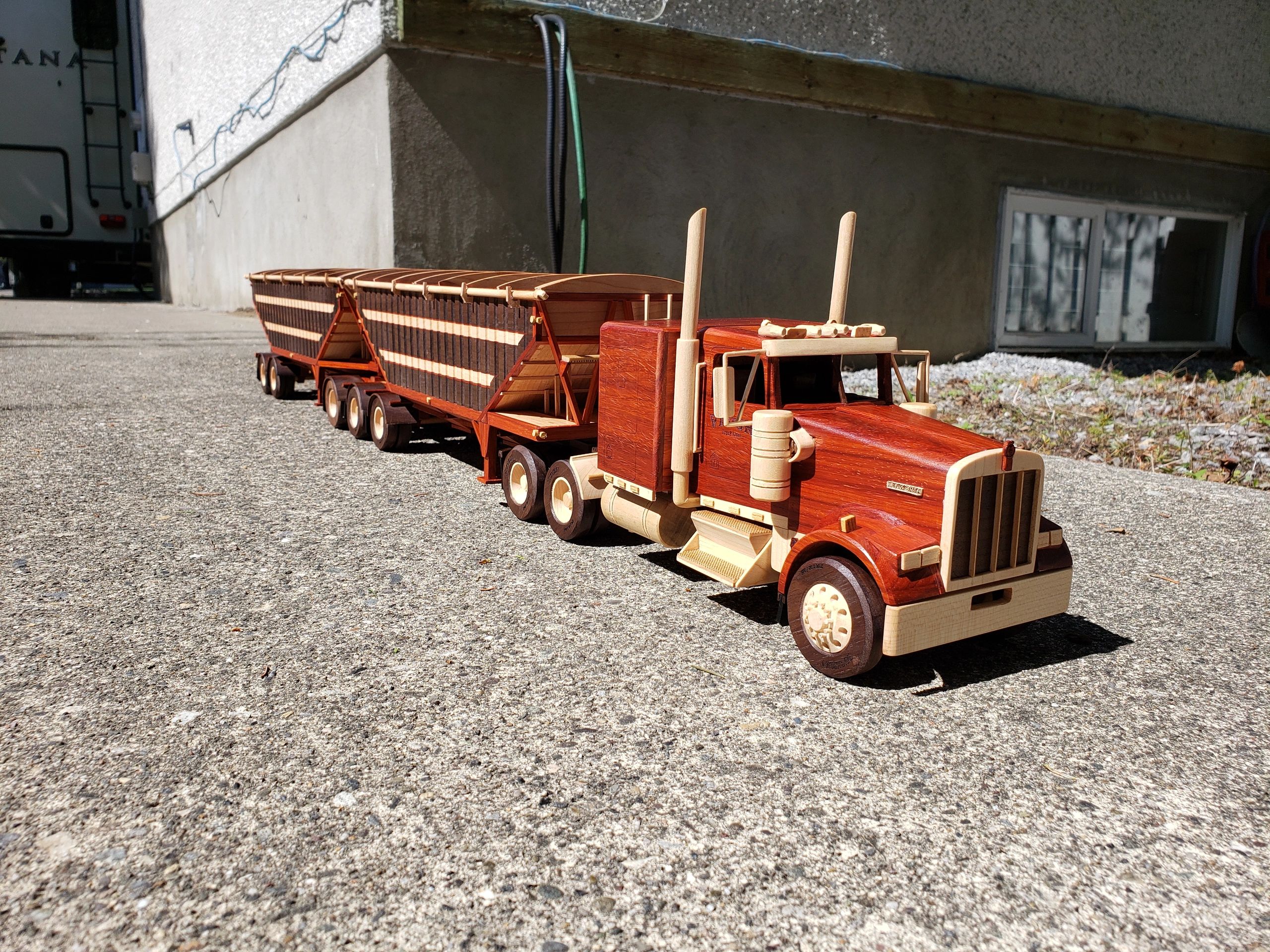 1994 Kenworth W900L with Doepker Super B Grain Trailers