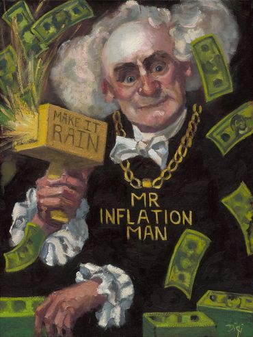 Mr. Inflation Man 
Oil on Canvas
24"x18"