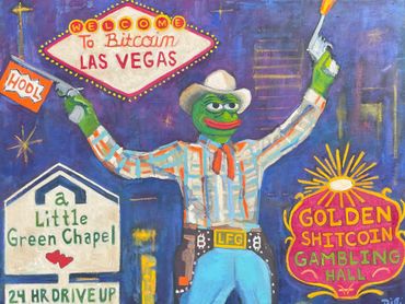 Bitcoin Vegas 
Oil on Canvas 