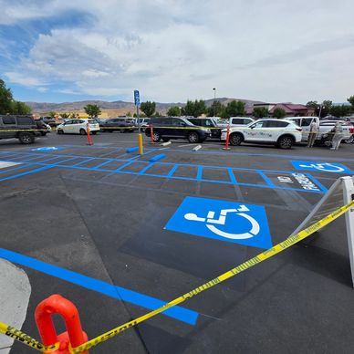 ADA compliant parking lot striping in Bakersfield, CA, Safety for handicap, Paving, Seal Coat