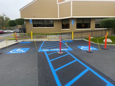 This professional business needed their parking lot lines updated.  This is an example of parking lo