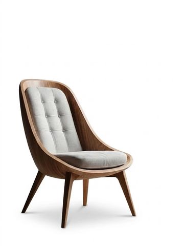 Handcrafted solid wood dining chair for export from India.