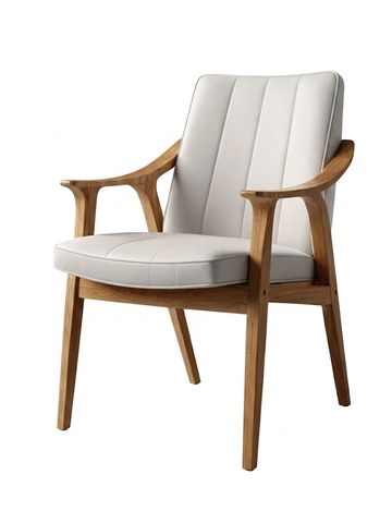 Handcrafted solid wood dining chair for export from India.