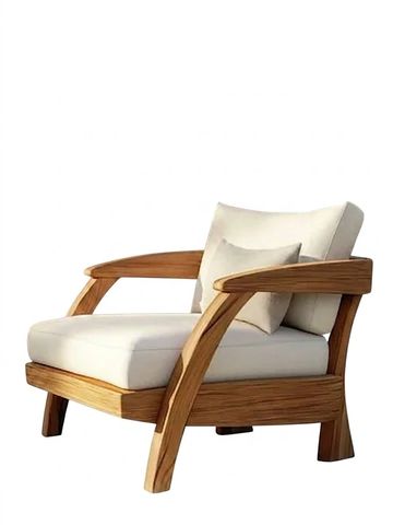 Handcrafted solid wood dining chair for export from India.
