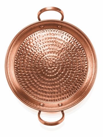 Handcrafted Hammered Copper Serving Tray