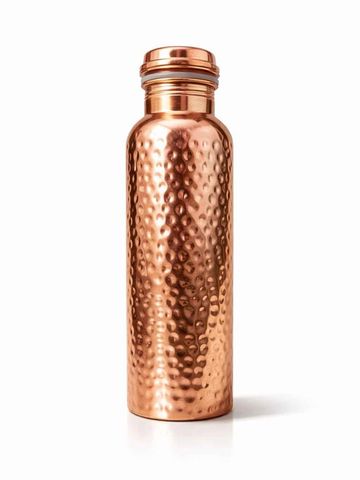 Handcrafted Hammered Copper Water Bottle