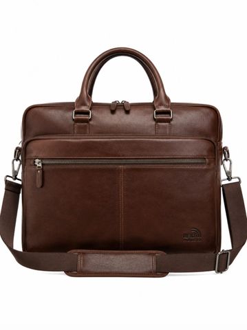 Premium RFID-protected genuine cowhide leather laptop briefcase by AP Export Hub