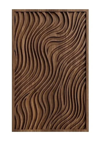 Premium hand-carved wooden wall panel for export.