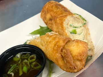 2 Crab Eggrolls with Sweet Chili Sauce