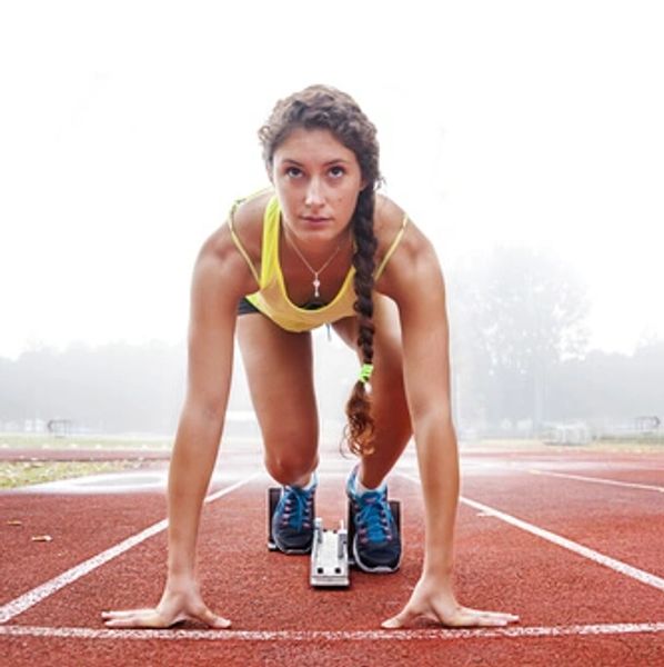 Focused Track Athlete