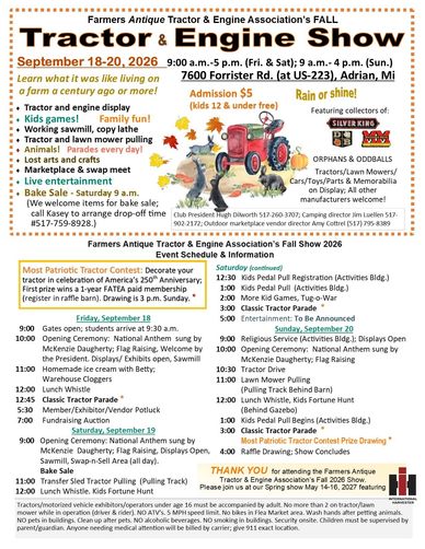 Farmers Antique Tractor & Engine Association Fall Tractor & Engine Show