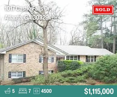 Spacious brick house in Atlanta, Georgia, marked sold.