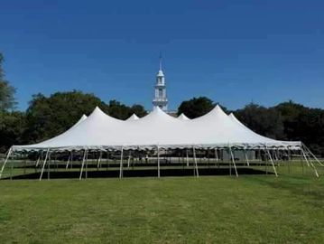 Large tent set up on Legislative Mall in Dover, Delaware