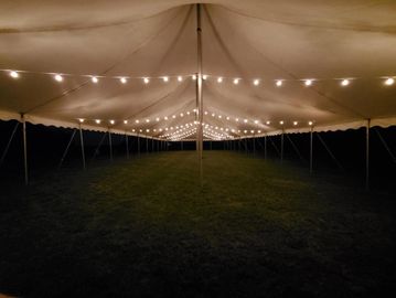 Lighting in tent
