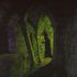 Animation still of Maleficent's shadow in a dark hallway, from the Disney movie 'Sleeping Beauty'.