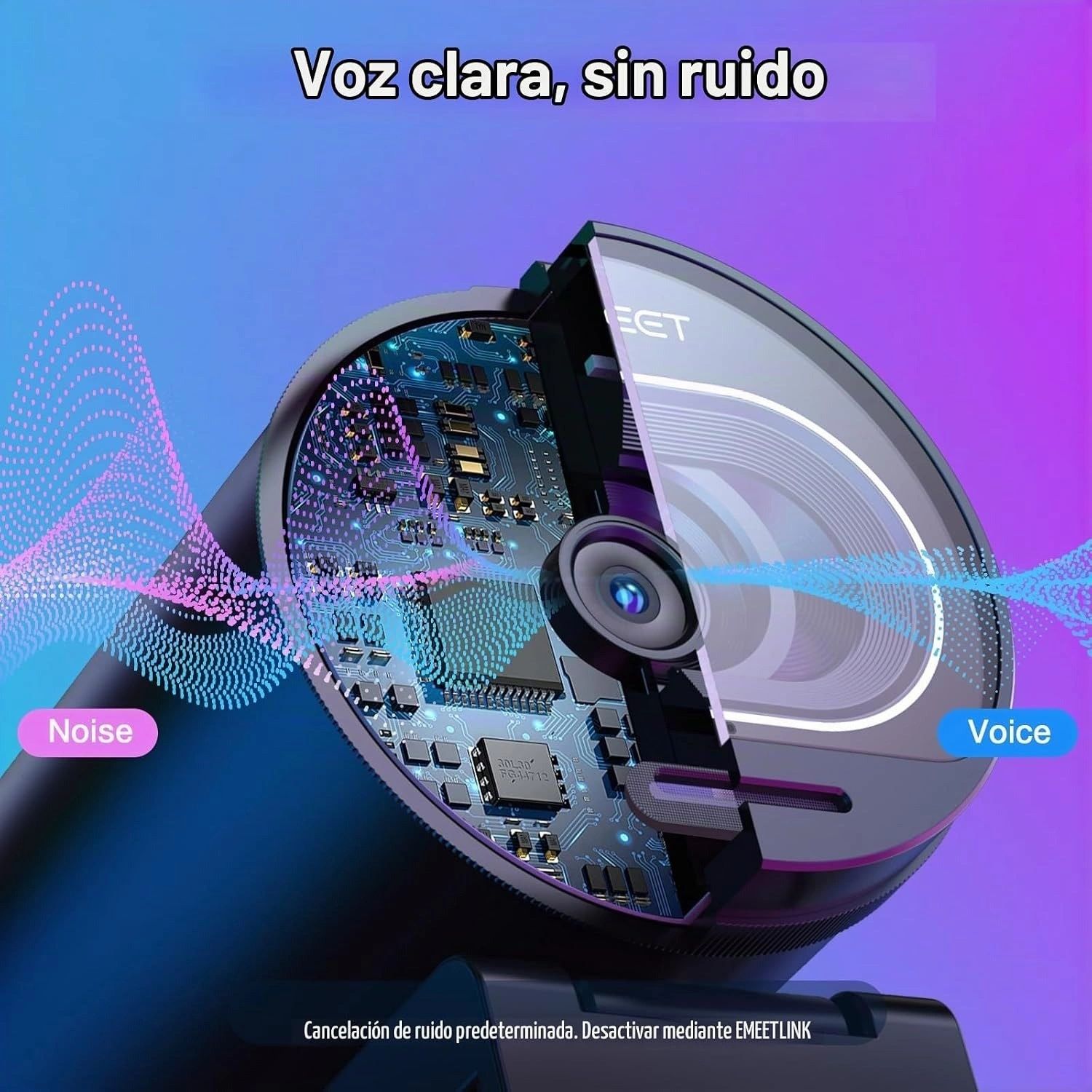 Cámara Web EMEET S600 4K vista 4