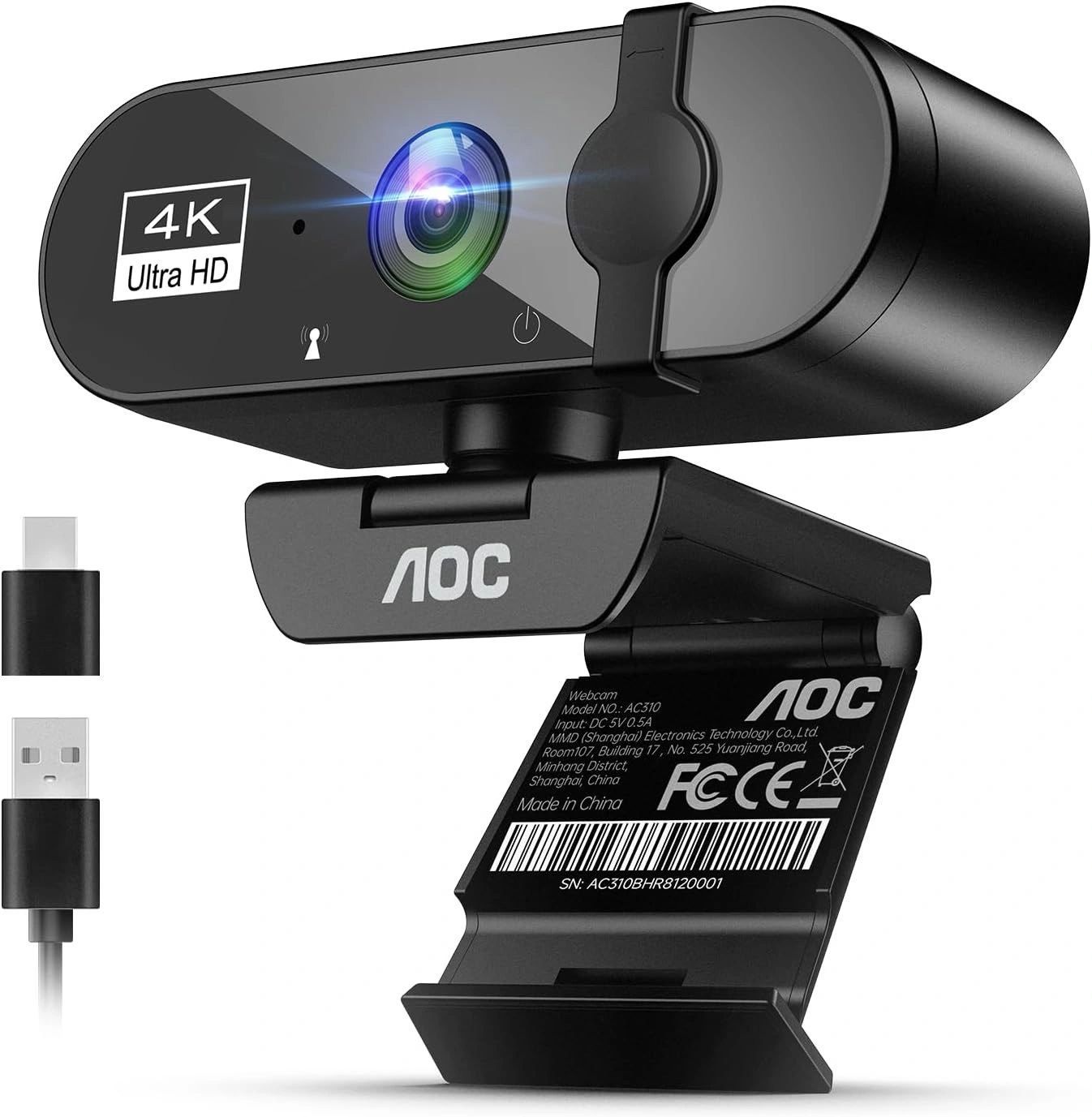 Cámara Web AOC 4K Ultra HD