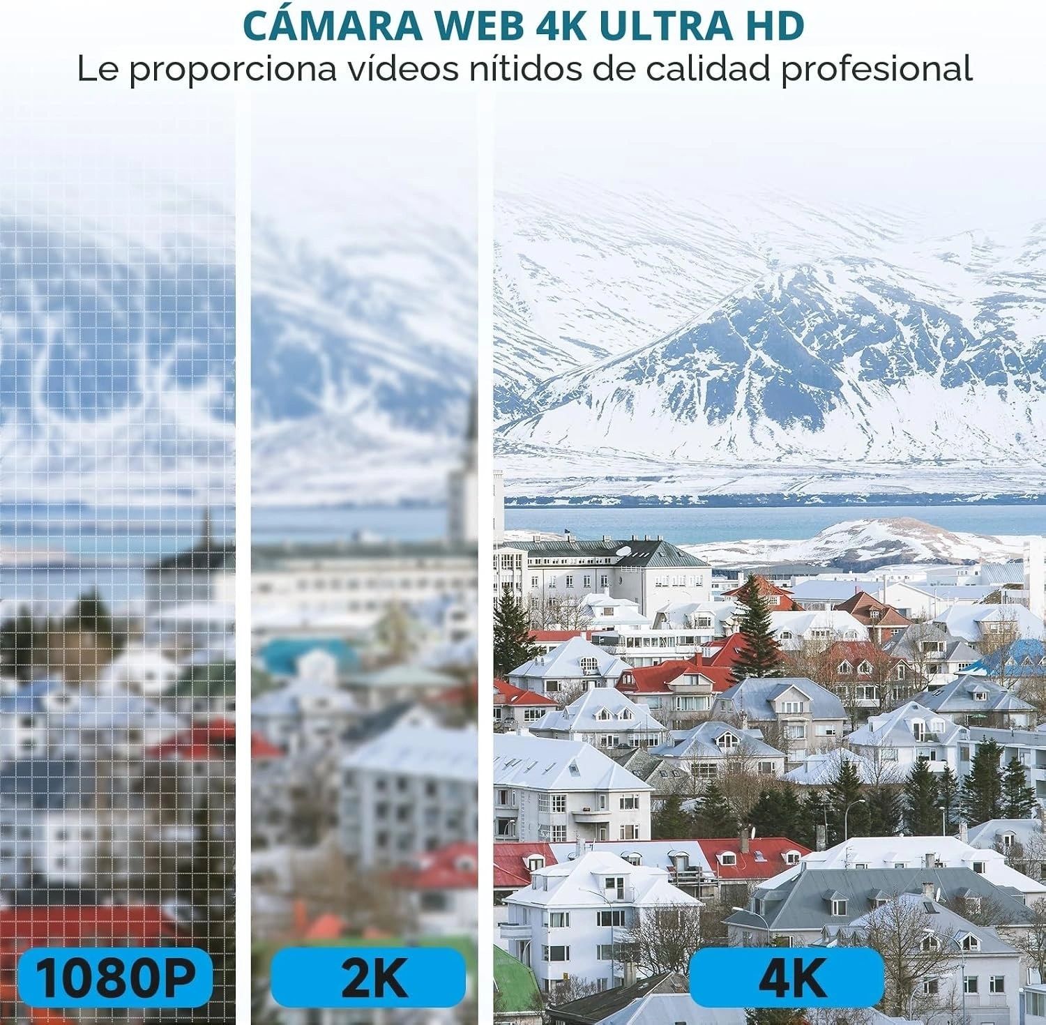 Cámara Web AOC 4K Ultra HD vista 6