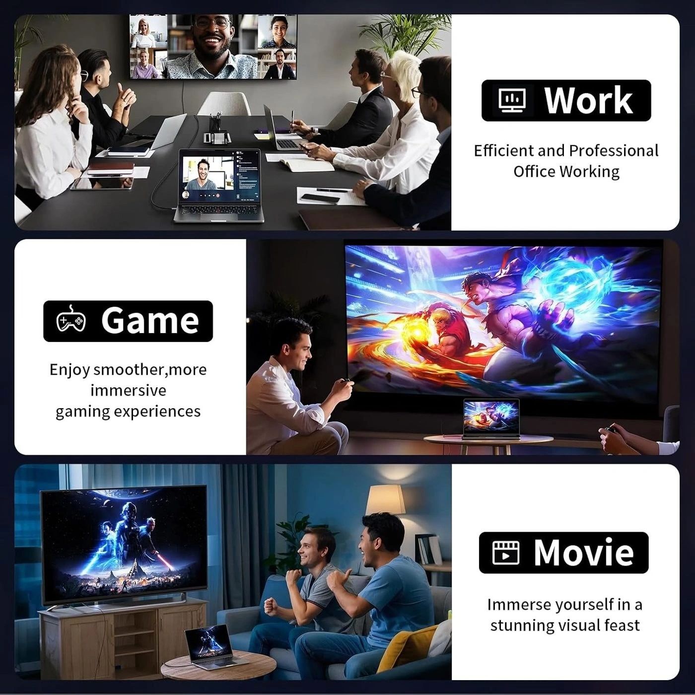 Cable USB-C a DisplayPort 1.4 8K Esencial vista 5