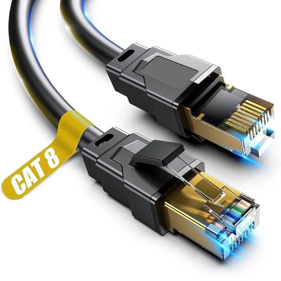 Cable de Red Ethernet Vabogu Cat 8 Redondo 1,8 m