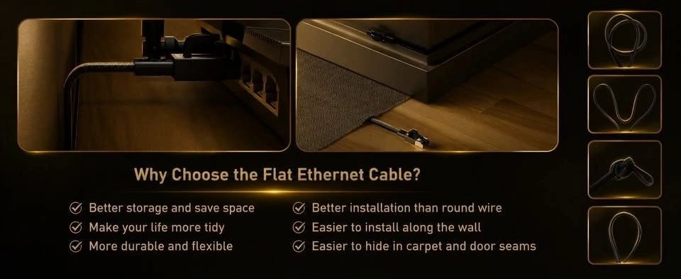 Cable de Red Ethernet Smolink Cat 8 Plano Trenzado 30 m vista 5