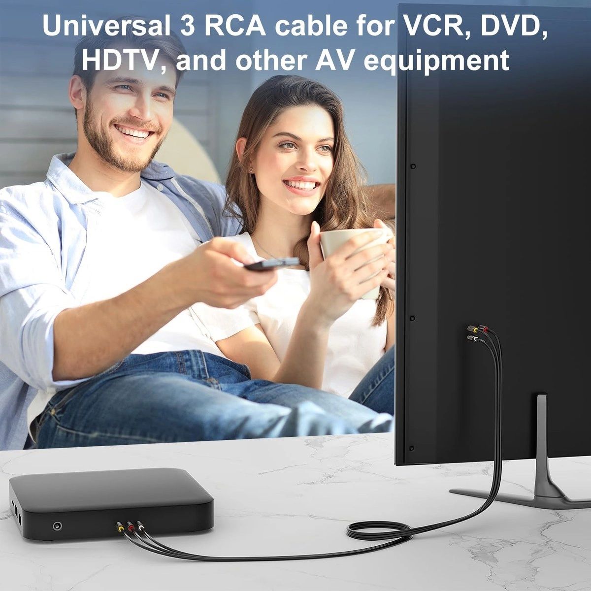 Cable RCA de Audio y Video J&D 3 a 3 Chapado en Oro 4,8 m vista 6