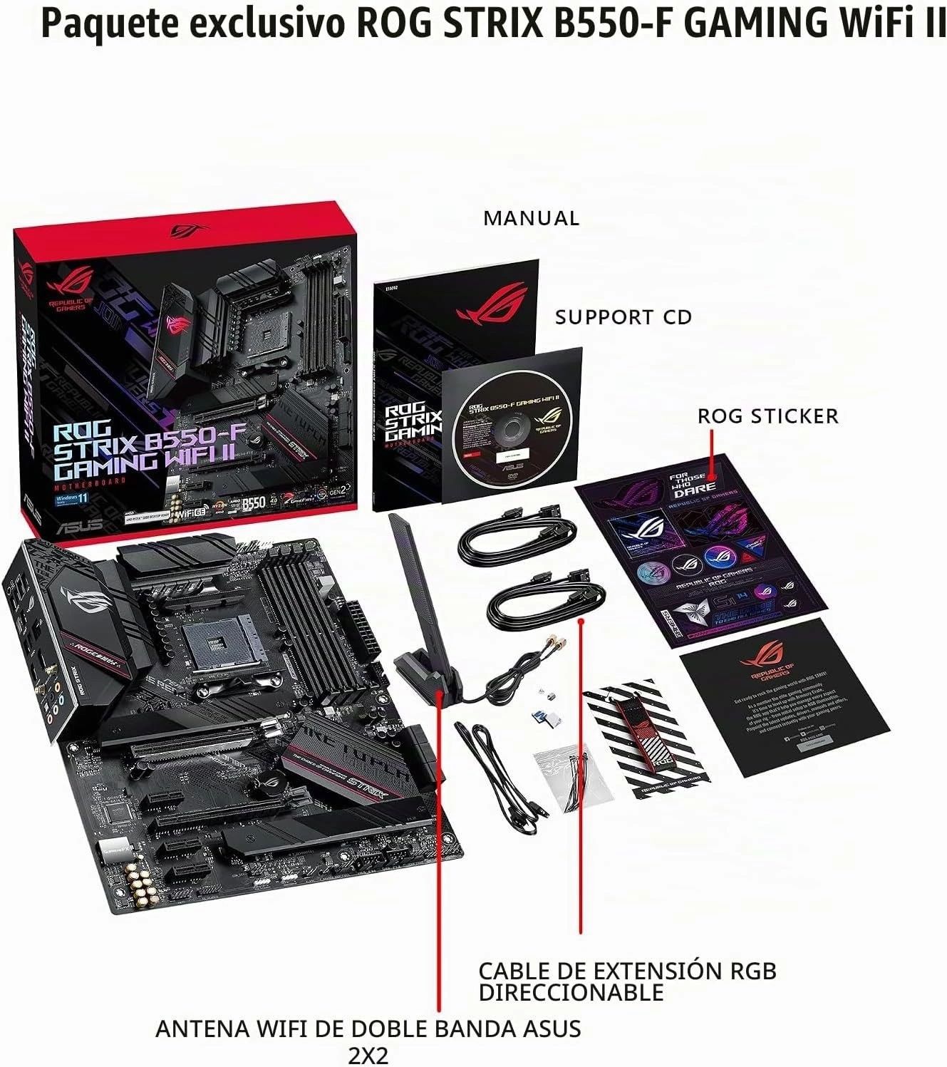 Placa Base ASUS ROG Strix B550-F Gaming WiFi II vista 4