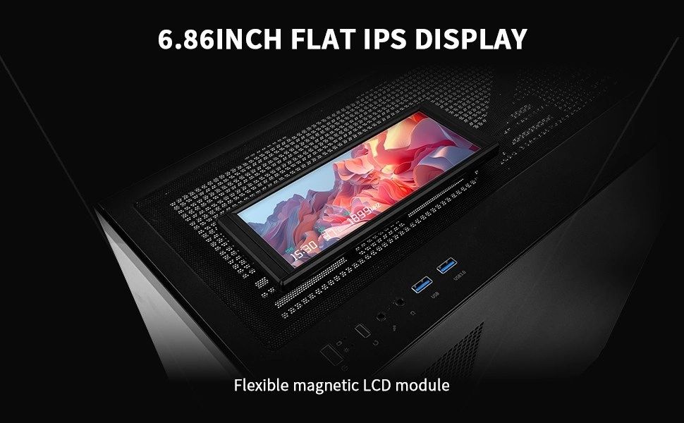 Pantalla LCD para PC Thermalright Trofeo Vision 6,86" Negra vista 4
