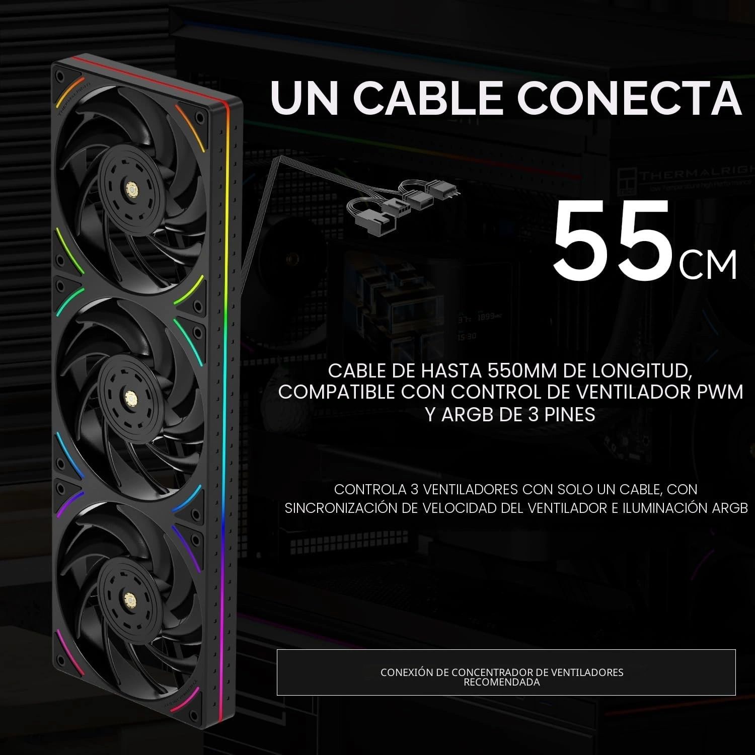Refrigeración Líquida Thermalright Trofeo Vision 360 ARGB Negra vista 7