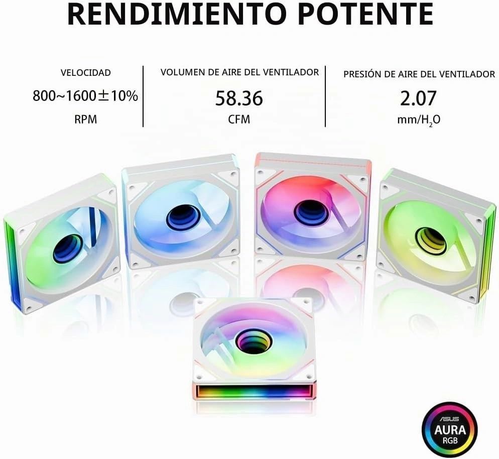 Kit Ventiladores ARGB Jungle Leopard Prism 4 MAX Blancos vista 3