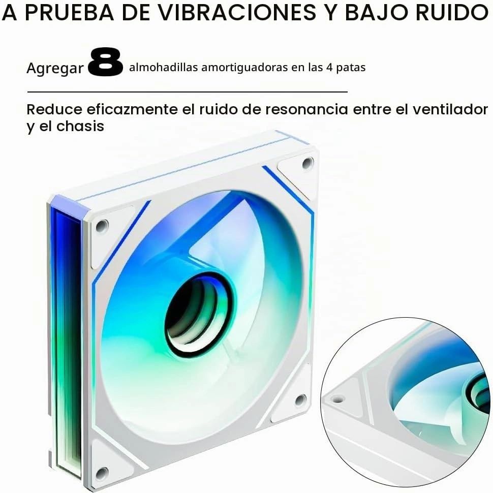 Kit Ventiladores ARGB Jungle Leopard Prism 4 MAX Blancos vista 6